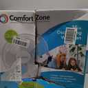 Comfort Zone Oscillating Wall Mount Fan with Adjustable Tilt, 16 inch, 3 Speed, Metal Grille, 90 Degree Oscillation, Airflow 14.07 ft/sec, Ideal for Home, Bedroom, Gym & Office, CZ16W