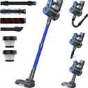 DEVOAC V90 Cordless Vacuum Cleaner, Up to 45mins Runtime, 40KPa Powerful Suction, 60dB Ultra Quiet, 6 in 1 Cordless Stick Vacuum Cleaner for Hard Floor, Carpet, Pet Hair(Blue)