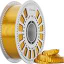 JOY FUTURE 3D Printer Silk Filament, PLA Silk Filament 1.75mm, Smooth and Silky Texture Surface, Dimensional Accuracy +/- 0.02mm, 1Kg(2.2lbs)/Spool Fit for FDM 3D Printers (Gold)