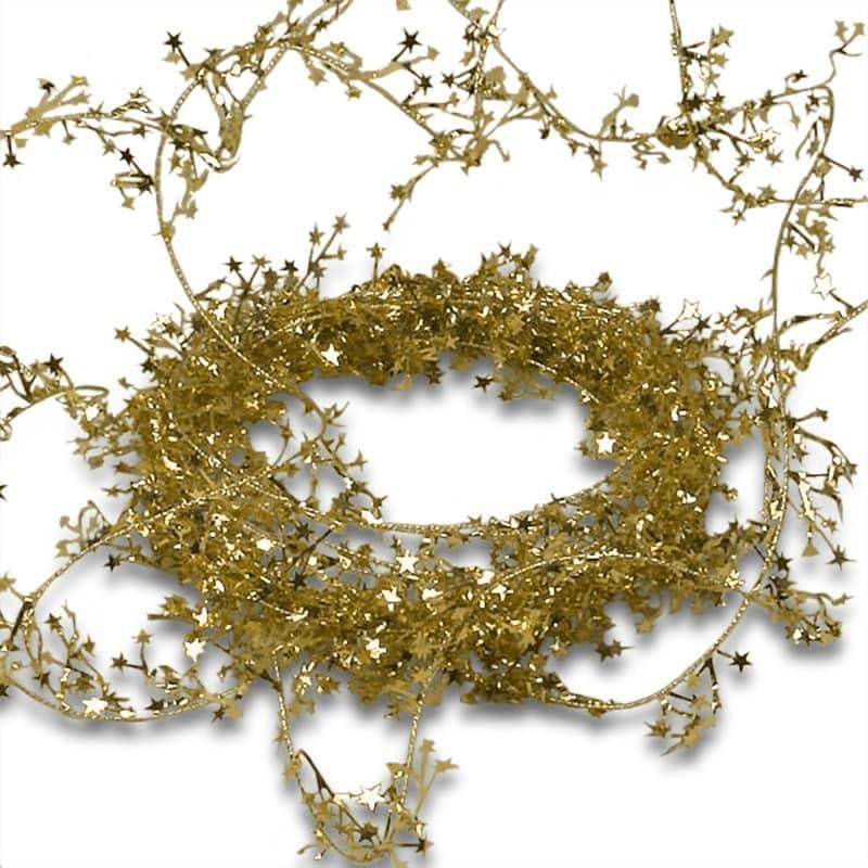 Gold Small Star Garland Christmas | Length - 30 ft.