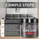 Leather Recoloring Balm,8.5oz Leather Color Restorer,Dark Gray Leather Repair kit for Furniture and Car Interior,Leather Couch Scratch Repair,Leather Dye Paint for Faded,Cracked and Damaged Leather
