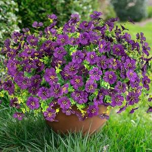 Artificial Fake Plants Flowers for Outdoor Decoration, 12 Bundles Faux Silk Daisy Look Real UV Resistant for Outside Home Porch Patio Planter Decor
