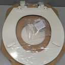 Mayfair Cassel Slow Close Toilet Seat, Easy Clean, Non Slip Premium Wood Seat, Easy Install, Made in USA, Round, Biscuit