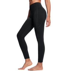 SEVEGO Women's 36" Extra Tall Yoga Leggings Tummy Control High Waist Workout Pants with Pockets, Black, XXL