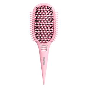 Conair Curl Define Pro Hair Brush for Curly Hair, For Longer Hair with Tight Curls, Dual Vents with Continuous Grooves, Mixed Bristles for Frizz-Free Detangling, Smoothing, and Curl Definition (Blush Pink)