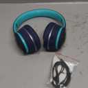 FFZ Kids Bluetooth Headphones, Wireless for School, Built-in Mic, LED Lights, Foldable for Ipad/Tablet/Car/Airplane (Navy Blue)