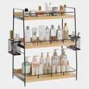 Bathroom Counter Organizer,Bathroom Countertop Organizer with Baskets,Vanity Organizers,Counter Shelf,Countertop Storage, Makeup Organizers (3 Tier, Brown)