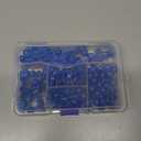 200 Pieces Push Pins Set, 5 Types Blue Thumb Tacks Cute Decorative Push Pins for Wall Cork Board Bulletin Boards with Storage Box