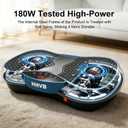 Vibration Plate Machine for Lymphatic Drainage,Loss Weight,Circulation,180W Tested Power Motor,Full-Body Workout Excercise Platform with Resistance Bands,Fitness Equipment