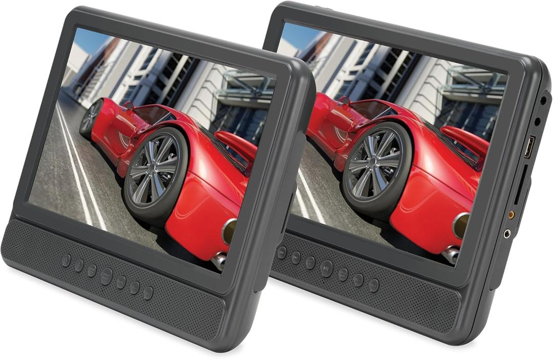 GPX Dual Screen Portable DVD Player Kit, PD10104DG