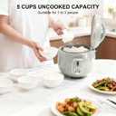 Durable Rice Cooker Small 3-Cup (Uncooked)/6-Cup (Cooked) for 1-3 People, 1 Quart Non-stick Mini Rice Cooker, Perfect for White/Brown Rice, Porridge, Soup, and Hot Pot, Auto Keep Warm 12 hours(Sage Green)