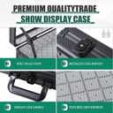 Trade Show Display Case Table Top Portable Aluminum Sports Card Display Case Frame with Clear Acrylic Showcase with Locks for Jewelry Craft Collector Shows
