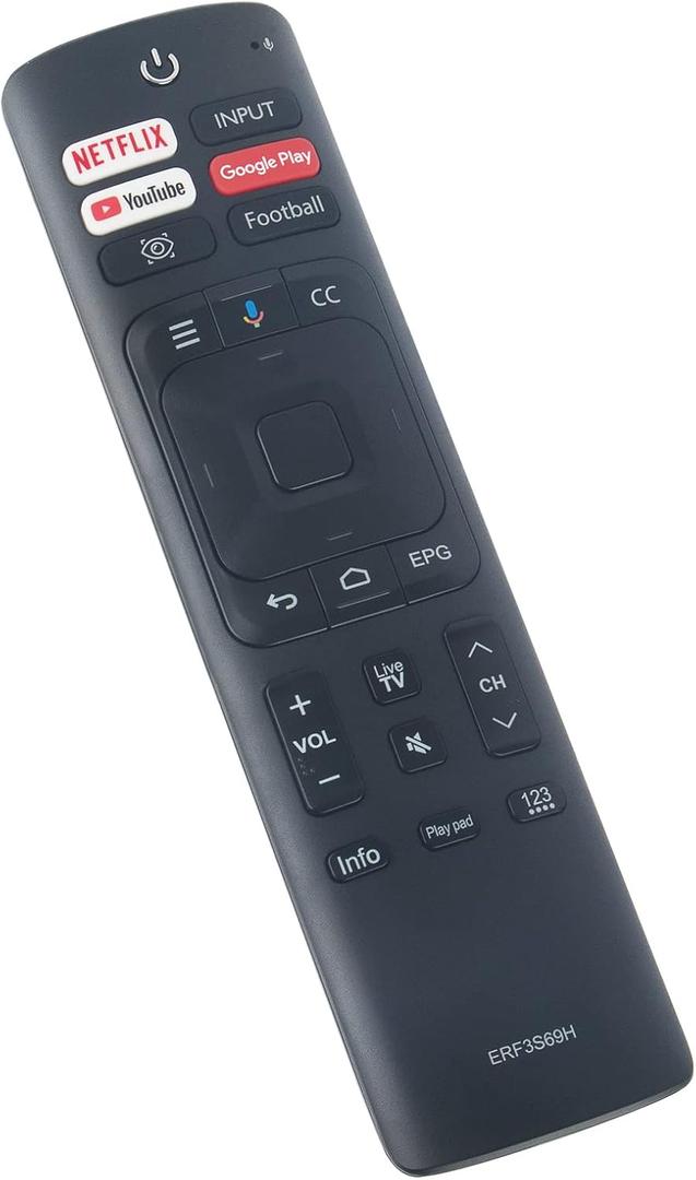 ERF3S69H Replacement Remote Control fit for Hisense TV ERF3B69S ERF3A69 ERF3A69S ERF3B69 ERF3B69S ERF3I69V 50H8C 55H5C 55H6B 55H7B 43H5C 43H7C ERF3I69V ERF3F69V ERF3I69K ERF3I69H