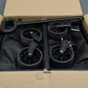 Collapsible Wagons Carts Foldable, 500LBS Heavy Duty Wagon Cart Foldable with Brakes & All-Terrain Wheels 34'' Extra Long Folding Wagon Portable Lightweight for Camping, BeachSports, Shopping (Black)