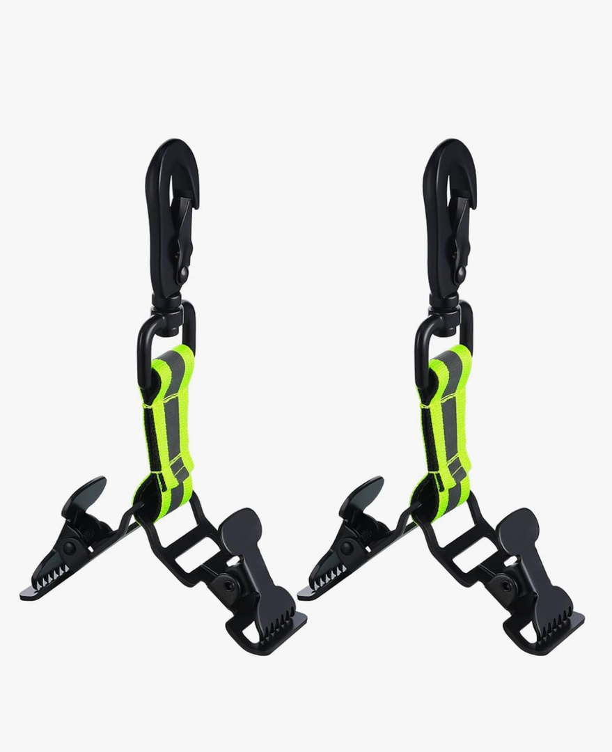Yingzhao 2 Pieces Firefighter Glove Clip for Work Safety Glove Holder Strap Belt Clip for Work Firefighter Rescue