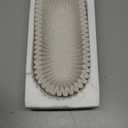 Large Decorative Bowl for Home Decor Long Dough Bowls Coffee Table Decor Centerpiece White Ruffle Scalloped Resin Modern Handicraft Bowl for Kitchen Counter Farmhouse Entryway Stylish Key Storage