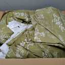 Bedsure California King Comforter Set - Olive Green Bed Set, 3 Pieces Cute Floral Bedding, 1 Soft Reversible Botanical Flowers Comforter and 2 Pillow Shams (02 - Olive Green)