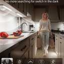 EZVALO 5-Pack Under Cabinet Lighting, 3300mAh Rechargeable Motion Sensor Light, 12inch Magnetic Closet Lights with Dimmable & 3 Color Temps, Wireless Motion Activated Lights with Remote for Kitchen