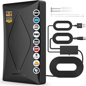 TV Antenna, Amplified HD Digital TV Antenna,Long Range Reception,All Smart HD Digital Antennas with Amplifier Signal Booster for Local Channels Supports 4K 1080p