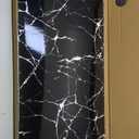 10pcs 23.6"x11.8" Marble Peel and Stick Waterproof Wall Panels (19.4 Sq. Ft. Coverage) - Heat-Resistant Backsplash Tile, PVC Wall Panels for Kitchen, Bathrooms, Living Rooms, Bedrooms,Black