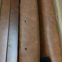 Yaheetech PU Leather Accent Chair, Mid-Century Modern Armchair with Solid Wood Legs, Reading Leisure Chair with High Back for Living Room Bedroom Waiting Room, Brown