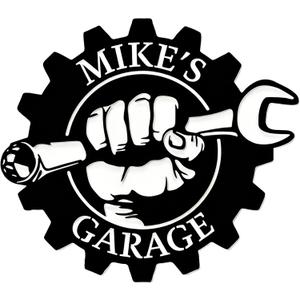 Garage Signs for Men, 9x10 Inch Man Cave Decor, Vintage Metal Signs, Funny Tool Man Cave Sign, Suitable for Garage, Man Cave, Bar, or Office Decor Gifts (Black-01)