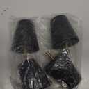 M8-1.25 Metric Thread Bolts Plastic Furniture Legs 2.5 Inch Black Round Tapered Sofa Feet with T-Nuts - Couch Feet Replacement - Couch Legs Set of 4