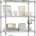 1250 lbs 5 Tier Shelf Metal Storage Shelves Shelving Wire Rack Heavy Duty Closet Organizers for Garage Kitchen Bathroom Laundry Chrome 13.8" D x 29.5" W x 59.5" H