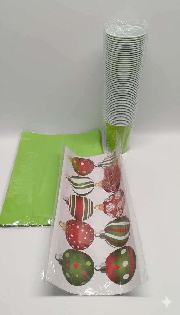 50 Lime Green Plastic Cups, 16 oz Disposable Cups, Drinking Cups For Halloween, Summerween, Christmas Party Supplies