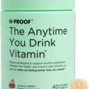 H-PROOF The Anytime You Drink Vitamin, Black Cherry, 40 Chewable Tablets | 20 Servings, Supports Liver Health, Replenishes Electrolytes for Hydration, DHM, Milk Thistle, L-Glutathione, Vitamins B & C