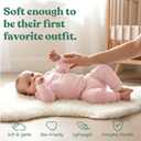 Comfort Baby Outfit Set: Soft Bodysuits and Pants Layette Set, 4-Piece Unisex Baby Clothes Gift for Boys Girls (Pink, M)