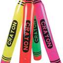 Rhode Island Novelty 44 Inch Neon Crayon Inflates Assorted colors Set of 12