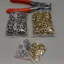 643Pcs Grommet Tool Kit 1/2 Inch(Inside Hole Size) Eyelet Kit with 320Pcs Eyelets Grommets, 320Pcs Washers, and Grommet Eyelet Pliers for Leather/Belt/Shoes/Crafts