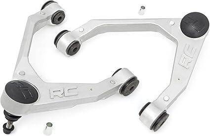 Rough Country Forged Aluminum Upper Control Arms for Chevy Silverado GMC Sierra 1500 (2007-2018) OE Upgrade, 2-Pack