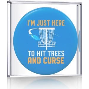 Beeveer 1 Pack Golf Disc Clear Display Case, 9 x 9 Inches Acrylic Disc Frame with Magnetic Lid Wall Mount Storage Memorabilia Protection Ideal Gifts for Golf Lover