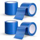 Prasacco 4 Rolls Blue Painters Tape Bulk, 4 Inch X 60 Yards, Total 240 Yd, No Residue Masking Tapes Trim Edge Finishing Tape for Wall Painting Decoration DIY Crafts Supplies, Multi Surface