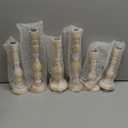 NUPTIO Taper Candle Holders Boho: Set of 6 Tall Wooden Candlestick Holder for Thanksgiving Table Centerpieces Decoration