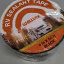WELLUCK Butyl Sealant Tape, 4 Inch X 50 Foot RV Roof Tape Sealant Roofing Tape Black, Waterproof &UV RV Tape for Roof Camper Trailer Boat Sealing Leak Repair