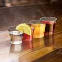 Byvivace 500Counts 1OZ. Disposable Shot Glasses Hard Plastic Shot Cups Gold Glitter Mini Shot Glasses for Tequila, Jello Shots, Liquor, 1Ounce Small Cup for Sauce, Dips, Shot Cups for Party
