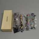 Gaoye 1.0 Readers for Women, Blue Light Blocking Reading Glasses, Stylish Reading Glasses for Women in 4 Patterns (Flowers)