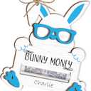 Easter Bunny Money Holder - Easter Money Holder For Cash Gift - Easters Gifts For Teens Boys, Girls, Toddlers, Kids, Grandchildren - Teenage Basket Stuffers - Basket Gifts For Teens 