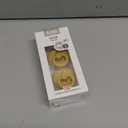 Bibs Pacifiers Color Collection, Set of 2 BPA-Free Latex Pacifiers Made in Europe, Round Nipple Baby Pacifier. (6+ Month (Pack of 2), Mustard)