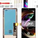 OLED for Google Pixel 7 Pro Screen Replacement Display for Pixel 7 Pro GE2AE Screen for Google Pixel 7 Pro LCD Touch Screen Repair Digitizer with Frame GP4BC GFE4J Black (with Fingerprint Function)