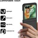 for Motorola Razr 2025/Razr 2024 Case,Razr 2025/Motorola Razr 2024 Case with Front Screen Protector, Slim Hard PC Shockproof Protective Cover for Moto Razr 2025/Moto Razr 2024 Phone Cases-Black