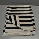 Collive Black and White Rug 3x5, Washable Outdoor Rug for Porch Cotton Woven Farmhouse Indoor Outdoor Rugs, Layered Welcome Door Mat, Floor Throw Carpet for Spring Front Door Decor Kitchen