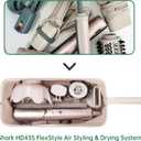 KarSyon Shark Flex Style Case for Dyson Airwrap Hair Dryer Brush Revlon Hair Tools Travel Bag Carrying Case Flat Curling Iron Organizer (Beige)