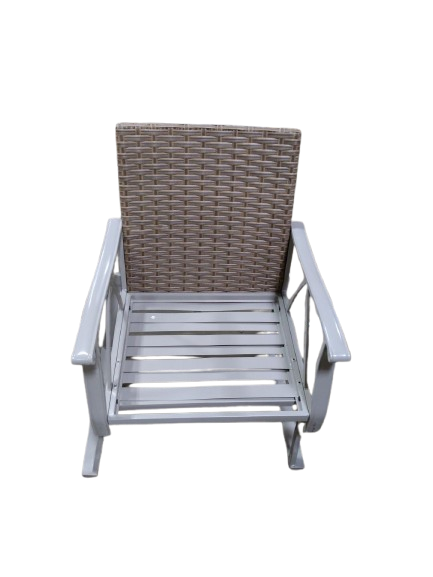 2 Pieces Patio Chairs Gray Outdoor Furniture