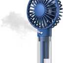 TOPK Portable Misting Fan - Rechargeable Handheld Personal Spray Water Mist Fan 32ml Water Tank Mini Cooling Hand Fans for Travel, Outdoors, Makeup, Camping, Home, and Office Use (Blue)