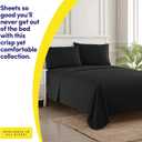1500 Supreme Collection King Sheet Sets Black - Luxury Hotel Bed Sheets and Pillowcase Set for King Mattress - Extra Soft, Elastic Corner Straps, Deep Pocket Sheets, King Black