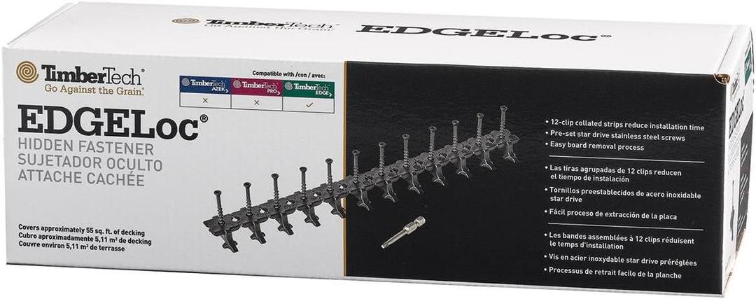 TimberTech EDGELoc Hidden Fasteners - 55 sq/ft